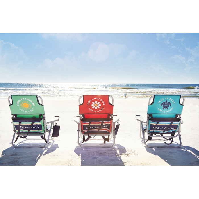 Life is Good Reclining Beach Chair & Reviews Wayfair